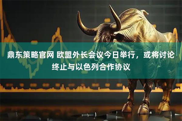 鼎东策略官网 欧盟外长会议今日举行，或将讨论终止与以色列合作协议