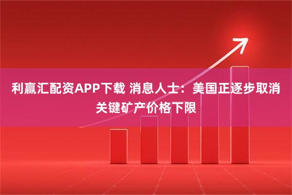 利赢汇配资APP下载 消息人士：美国正逐步取消关键矿产价格下限