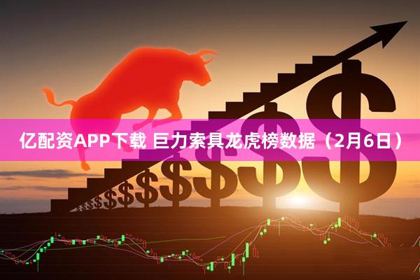 亿配资APP下载 巨力索具龙虎榜数据（2月6日）